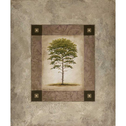 European Pine II Gold Ornate Wood Framed Art Print with Double Matting by Marcon, Michael