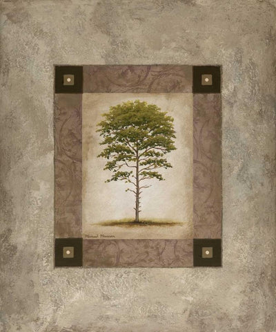 European Pine II Black Ornate Wood Framed Art Print with Double Matting by Marcon, Michael