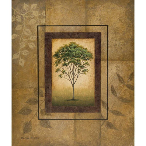 Alpine Ash Gold Ornate Wood Framed Art Print with Double Matting by Marcon, Michael
