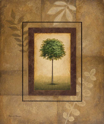 Brazil Nut Tree White Modern Wood Framed Art Print with Double Matting by Marcon, Michael