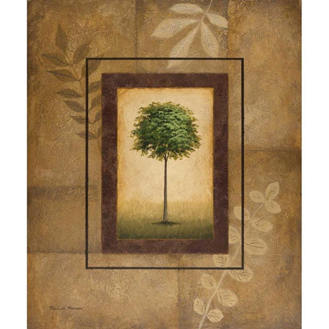 Brazil Nut Tree Black Modern Wood Framed Art Print with Double Matting by Marcon, Michael