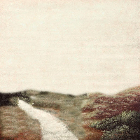 Auburn Walking Trail White Modern Wood Framed Art Print with Double Matting by Marcon, Michael