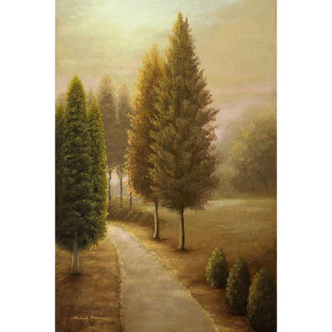 Auburn I White Modern Wood Framed Art Print by Marcon, Michael