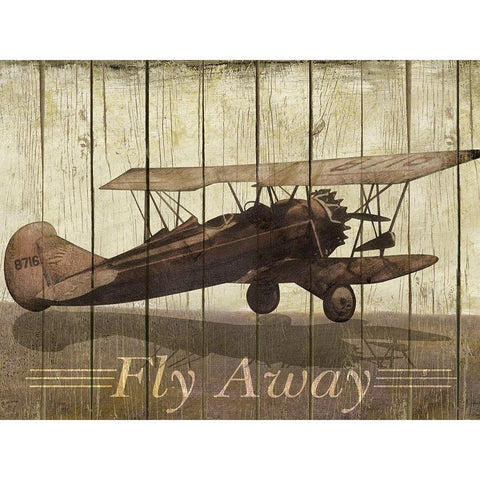 Fly Away Black Modern Wood Framed Art Print by Pattinian, Merri