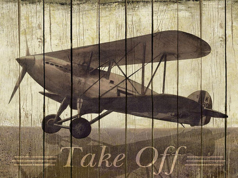 Take Off White Modern Wood Framed Art Print with Double Matting by Pattinian, Merri