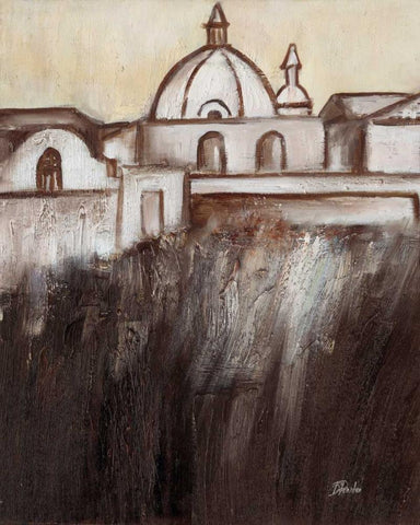 Old Cartagena II White Modern Wood Framed Art Print with Double Matting by Pinto, Patricia