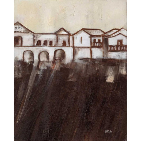 Old Cartagena III Gold Ornate Wood Framed Art Print with Double Matting by Pinto, Patricia