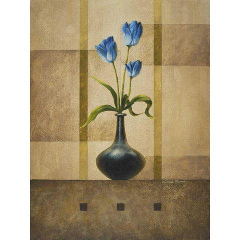 Stillness I Black Modern Wood Framed Art Print with Double Matting by Marcon, Michael