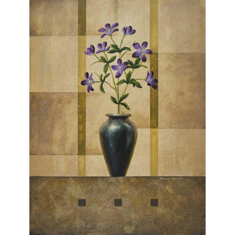 Stillness II Black Modern Wood Framed Art Print with Double Matting by Marcon, Michael