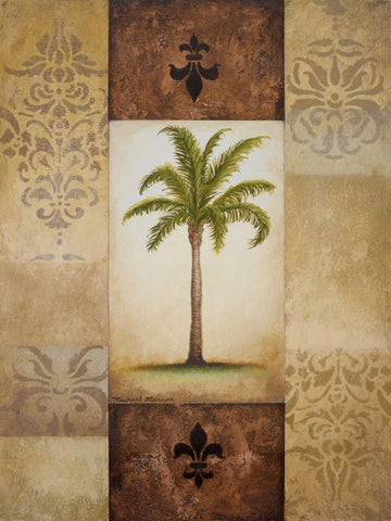Fantasy Palm I Black Ornate Wood Framed Art Print with Double Matting by Marcon, Michael