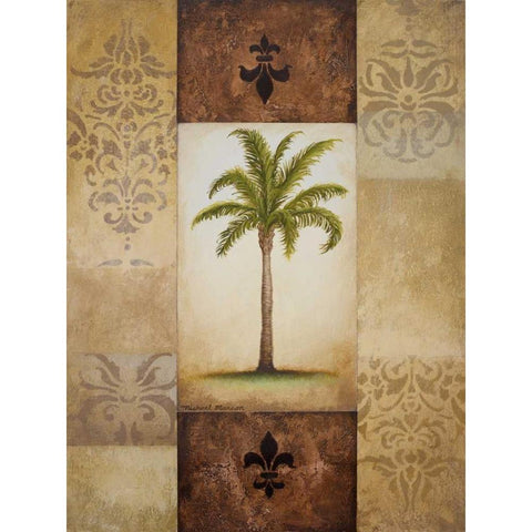 Fantasy Palm I Black Modern Wood Framed Art Print with Double Matting by Marcon, Michael