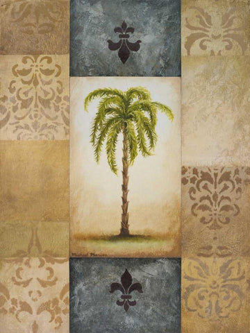 Fantasy Palm II Black Ornate Wood Framed Art Print with Double Matting by Marcon, Michael