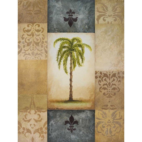 Fantasy Palm II Black Modern Wood Framed Art Print by Marcon, Michael