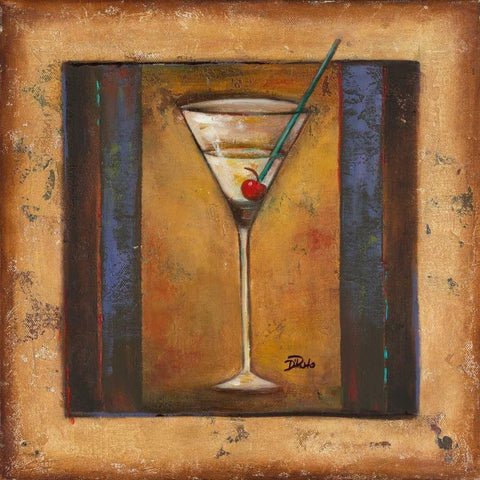 Coctelito I Black Modern Wood Framed Art Print by Pinto, Patricia