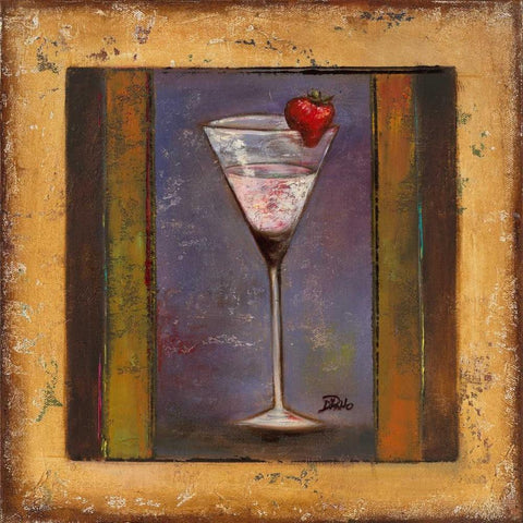 Coctelito II White Modern Wood Framed Art Print with Double Matting by Pinto, Patricia