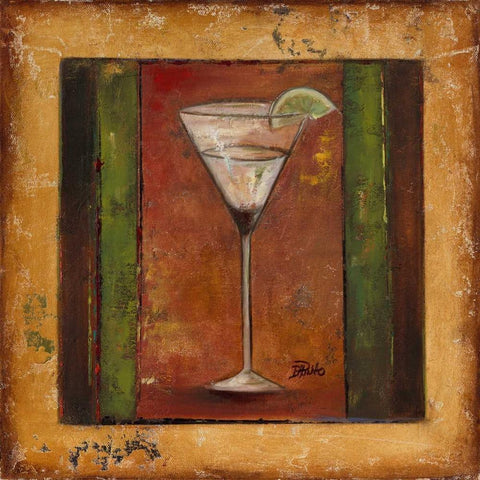 Coctelito IV Black Ornate Wood Framed Art Print with Double Matting by Pinto, Patricia