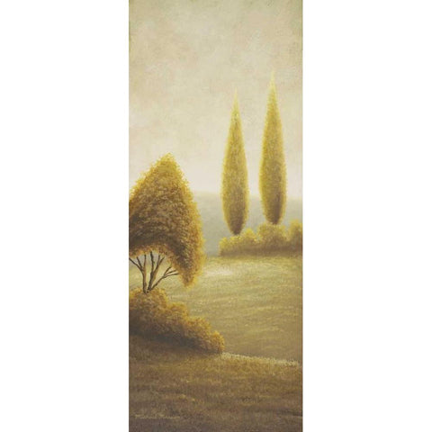Beyond Elgin I-evergreen trees Gold Ornate Wood Framed Art Print with Double Matting by Marcon, Michael