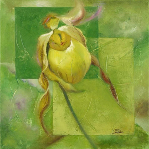 Cool Garden I White Modern Wood Framed Art Print with Double Matting by Pinto, Patricia