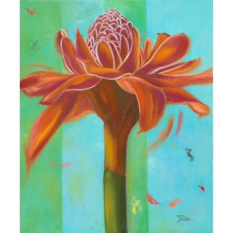 Exotica III Gold Ornate Wood Framed Art Print with Double Matting by Pinto, Patricia