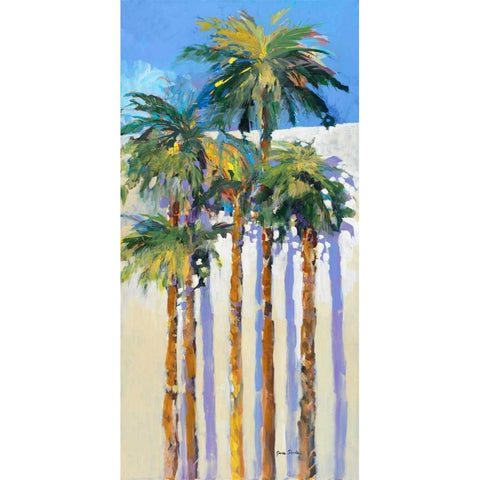 Shadow Palms I Black Modern Wood Framed Art Print by Slivka, Jane