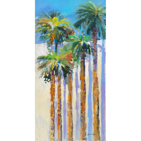 Shadow Palms II Black Modern Wood Framed Art Print by Slivka, Jane