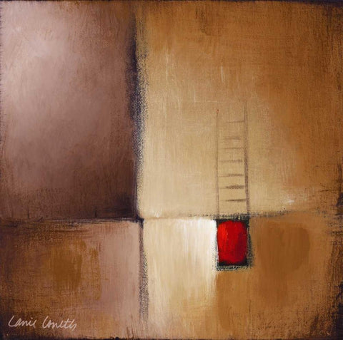 Chocolate Square I White Modern Wood Framed Art Print with Double Matting by Loreth, Lanie