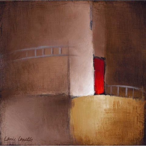 Chocolate Square II Black Modern Wood Framed Art Print with Double Matting by Loreth, Lanie