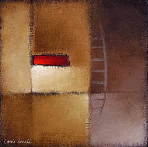 Chocolate Square III White Modern Wood Framed Art Print with Double Matting by Loreth, Lanie