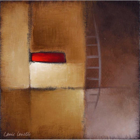 Chocolate Square III Black Modern Wood Framed Art Print with Double Matting by Loreth, Lanie