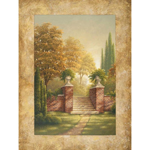 Autumn Light I Gold Ornate Wood Framed Art Print with Double Matting by Marcon, Michael