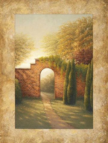 Autumn Light II White Modern Wood Framed Art Print with Double Matting by Marcon, Michael