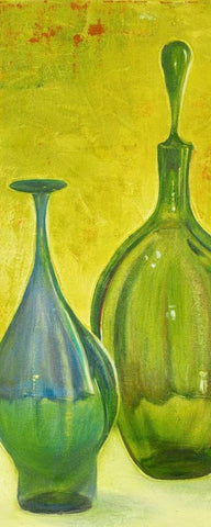 Murano Glass Panel II White Modern Wood Framed Art Print with Double Matting by Pinto, Patricia