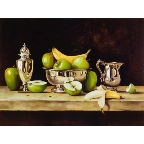 Manzanas Gold Ornate Wood Framed Art Print with Double Matting by Pinto, Patricia