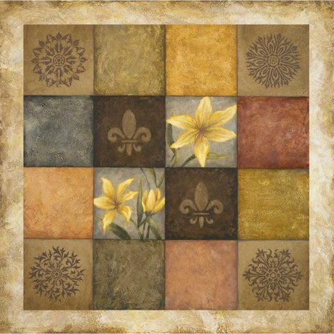 Color Swatch Blossom I Black Modern Wood Framed Art Print by Marcon, Michael
