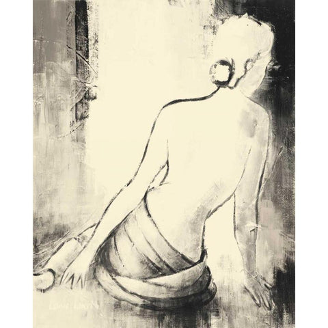 Figurative Woman I Black Modern Wood Framed Art Print by Loreth, Lanie