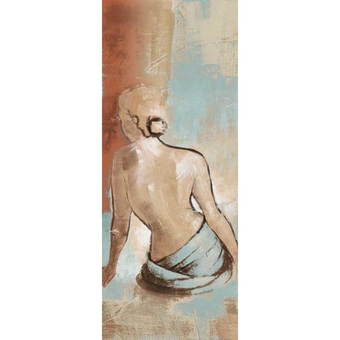 Seated Woman Panel I Black Modern Wood Framed Art Print with Double Matting by Loreth, Lanie