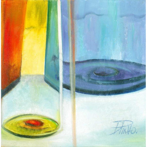 Color Glasses VI Black Modern Wood Framed Art Print by Pinto, Patricia