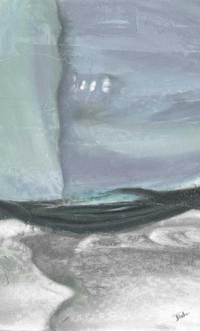 Glass Abstract II White Modern Wood Framed Art Print with Double Matting by Pinto, Patricia