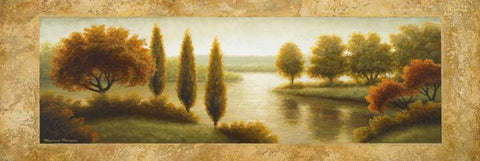 Rockford I Black Ornate Wood Framed Art Print with Double Matting by Marcon, Michael