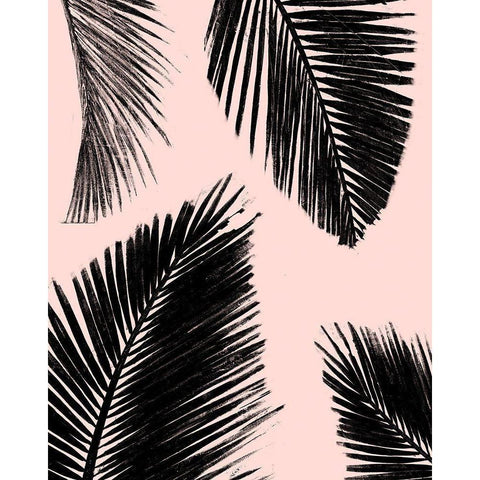 BarÃº Palm Pattern on Blush II White Modern Wood Framed Art Print by Pinto, Patricia