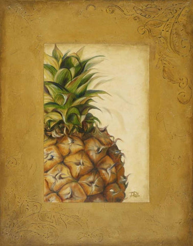 Media PiÃ±a II White Modern Wood Framed Art Print with Double Matting by Pinto, Patricia