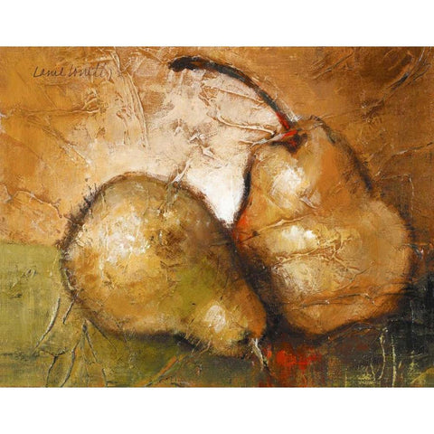 Pear Study II Gold Ornate Wood Framed Art Print with Double Matting by Loreth, Lanie