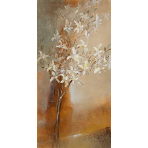 Misty Orchids I Black Modern Wood Framed Art Print with Double Matting by Loreth, Lanie