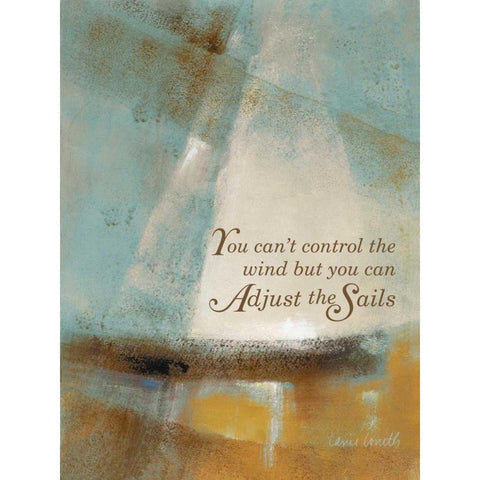 Adjust the Sails and Journey I White Modern Wood Framed Art Print by Loreth, Lanie