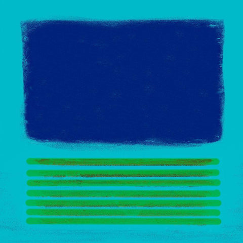 Teal Metamorphosis Black Modern Wood Framed Art Print with Double Matting by Pinto, Patricia