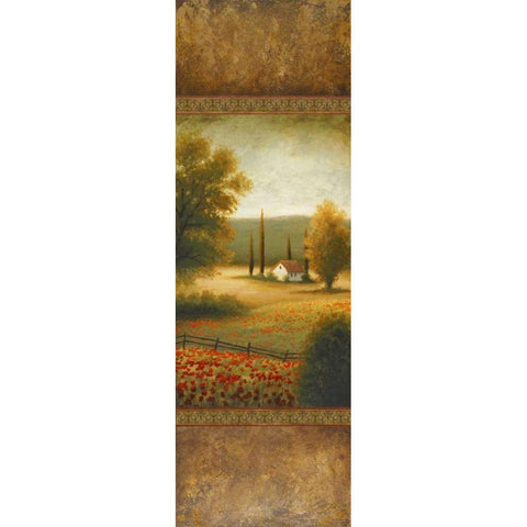 Away In June Gold Ornate Wood Framed Art Print with Double Matting by Marcon, Michael
