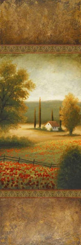 Away In June Black Ornate Wood Framed Art Print with Double Matting by Marcon, Michael