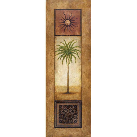 Palm In The Sunlight Black Modern Wood Framed Art Print by Marcon, Michael