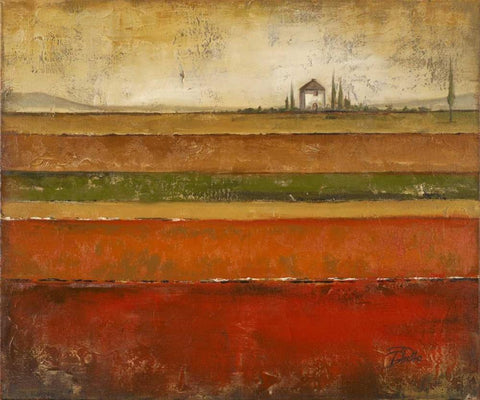 Tuscany I Black Ornate Wood Framed Art Print with Double Matting by Pinto, Patricia