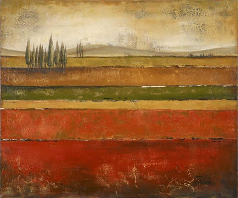 Tuscany II White Modern Wood Framed Art Print with Double Matting by Pinto, Patricia